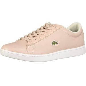 Lacoste Women’s Sneakers Light pink (blush) and white shoes runners croc logo